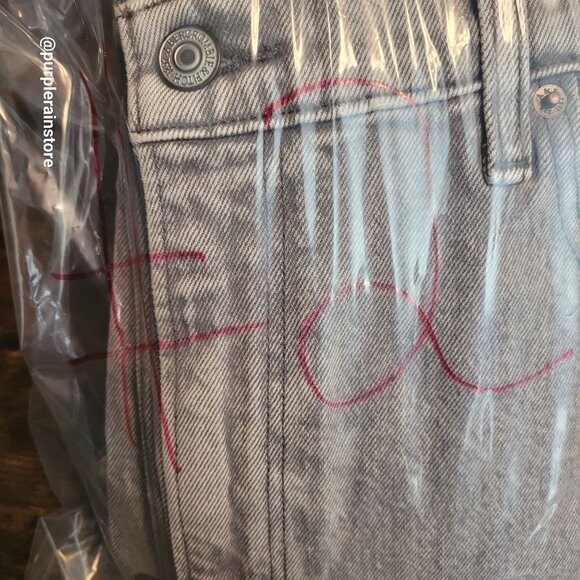 Abercrombie & Fitch Jeans 14 R The 90's Straight Ultra High Rise Gray Wash Denim - Picture 10 of 10